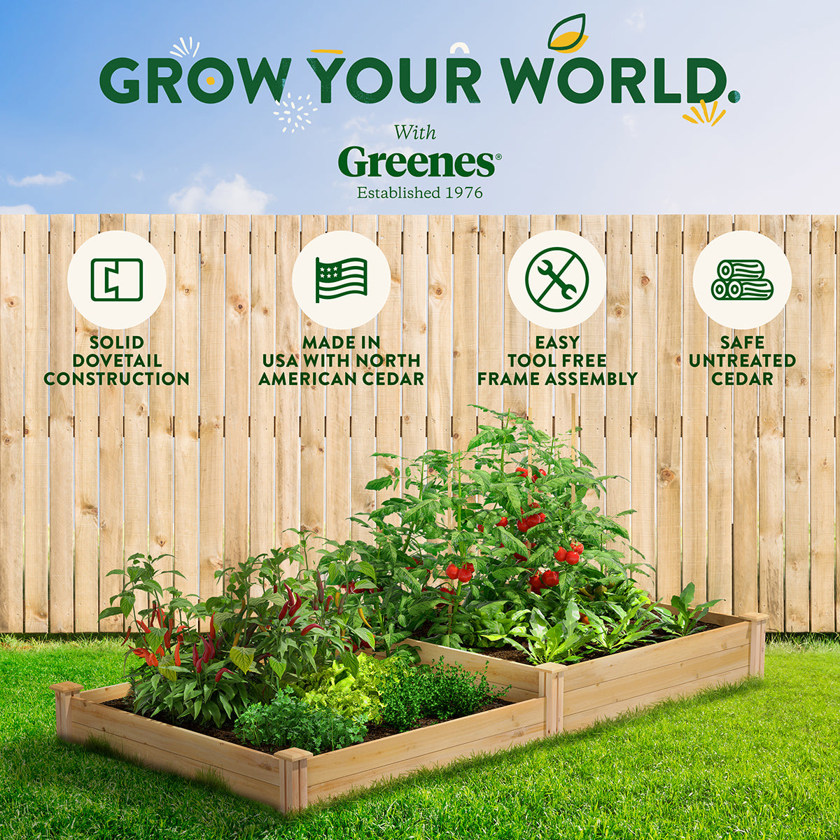 greenes-fence-premium-cedar-raised-garden-bed-2-tier-4-ft-x-8-ft-3-4-in-thick-rc image 8