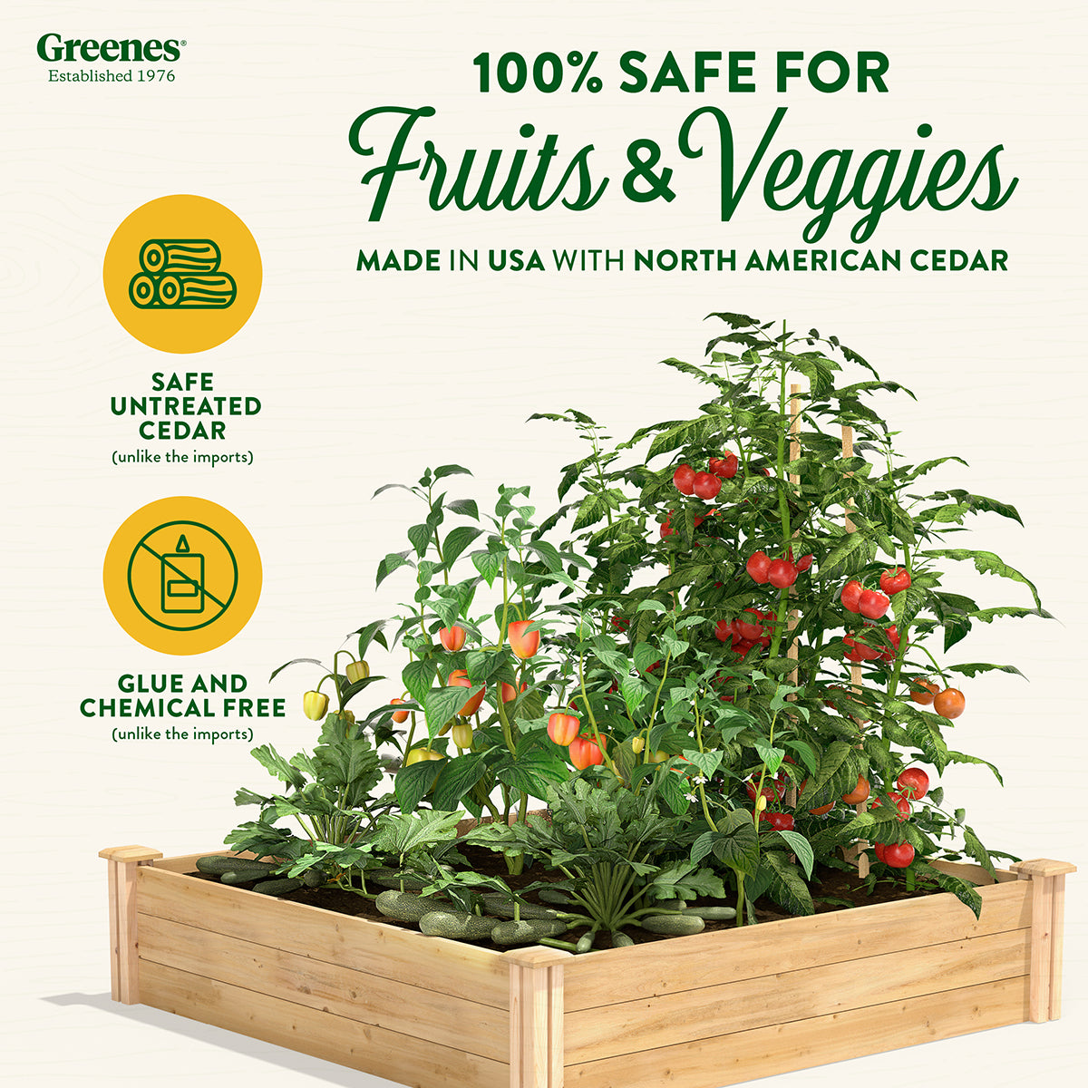 greenes-fence-classic-cedar-raised-garden-bed-4-ft-x-4-ft-x-10-in image 2