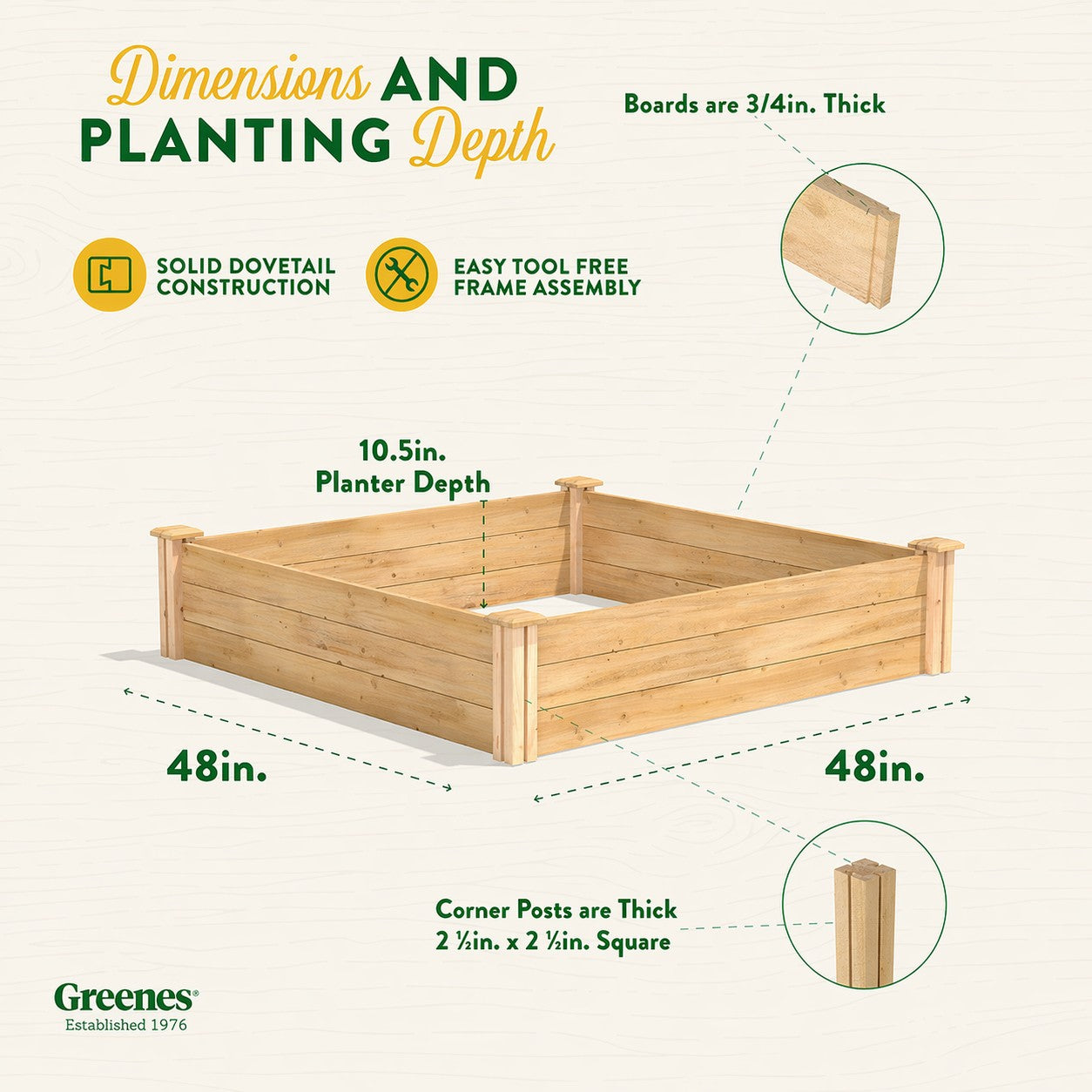 greenes-fence-premium-cedar-raised-garden-bed-4-ft-x-4-ft-x-10-5-in-rc4t12b image 7