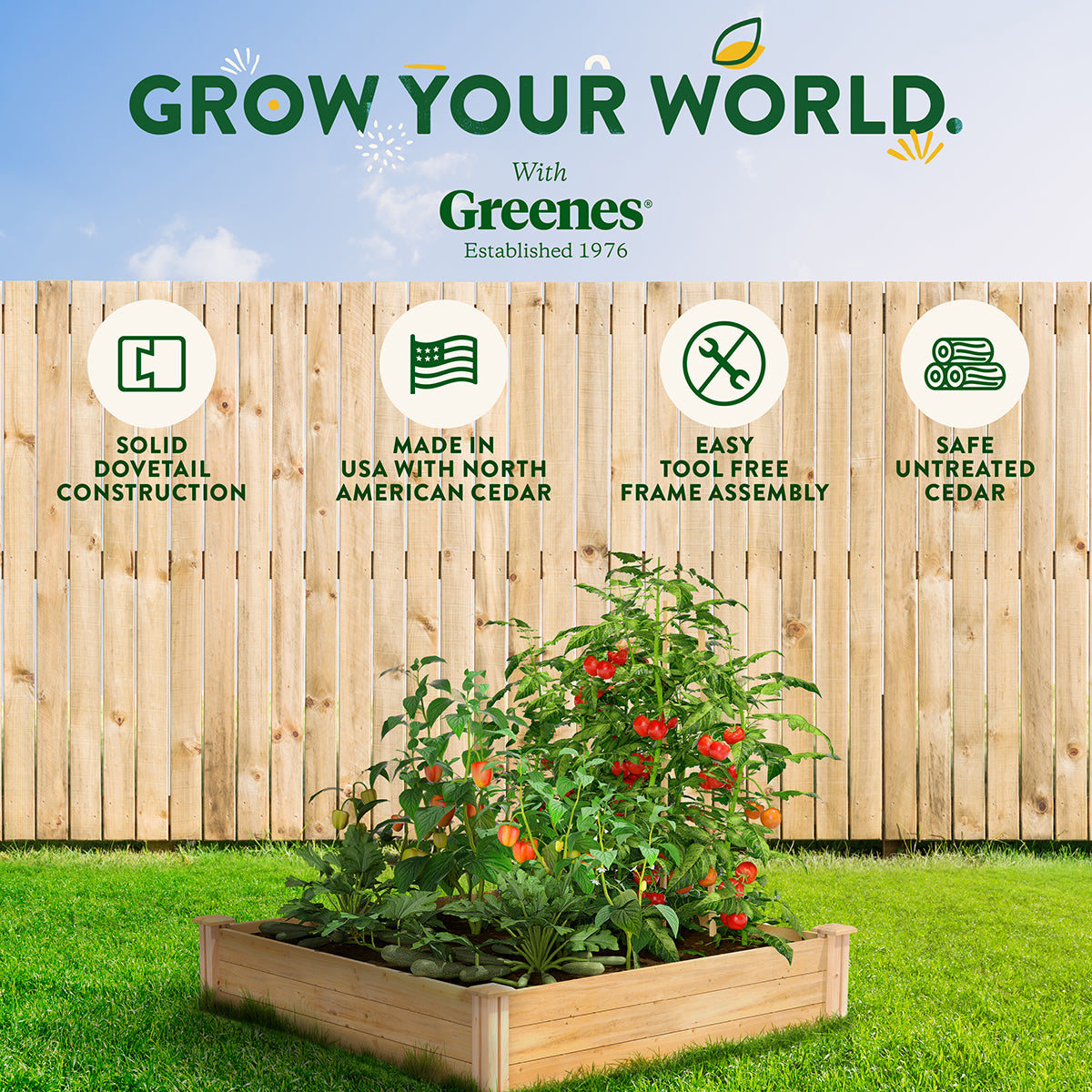 greenes-fence-classic-cedar-raised-garden-bed-4-ft-x-4-ft-x-10-in image 5