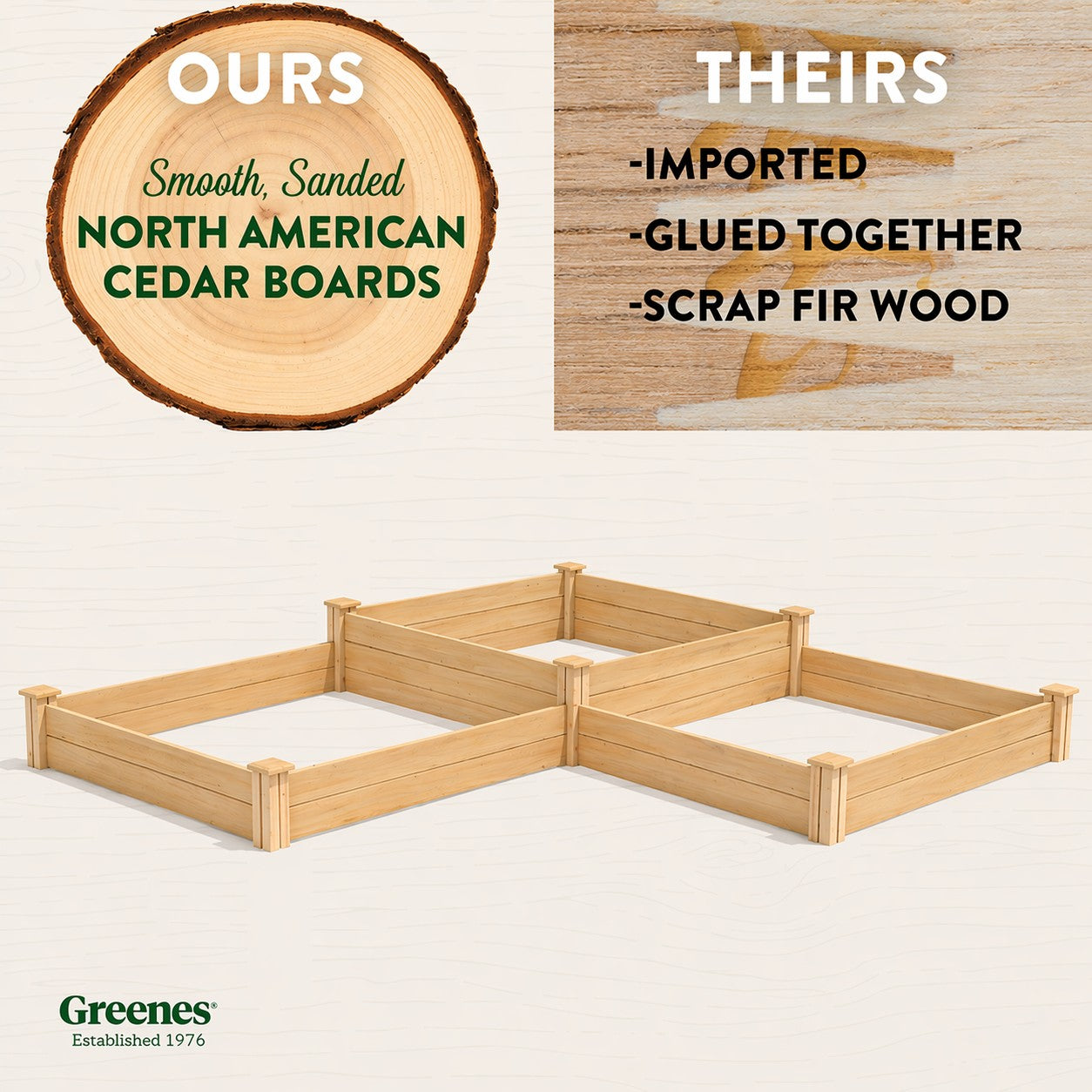 greenes-fence-premium-cedar-raised-garden-bed-2-tiered-4-ft-x-12-ft-3-4-in-thick image 2