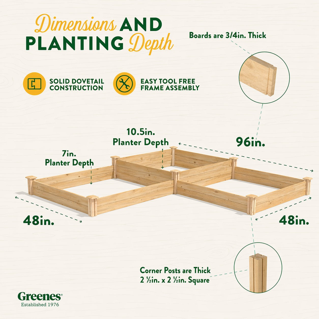 greenes-fence-premium-cedar-raised-garden-bed-2-tiered-4-ft-x-12-ft-3-4-in-thick image 7