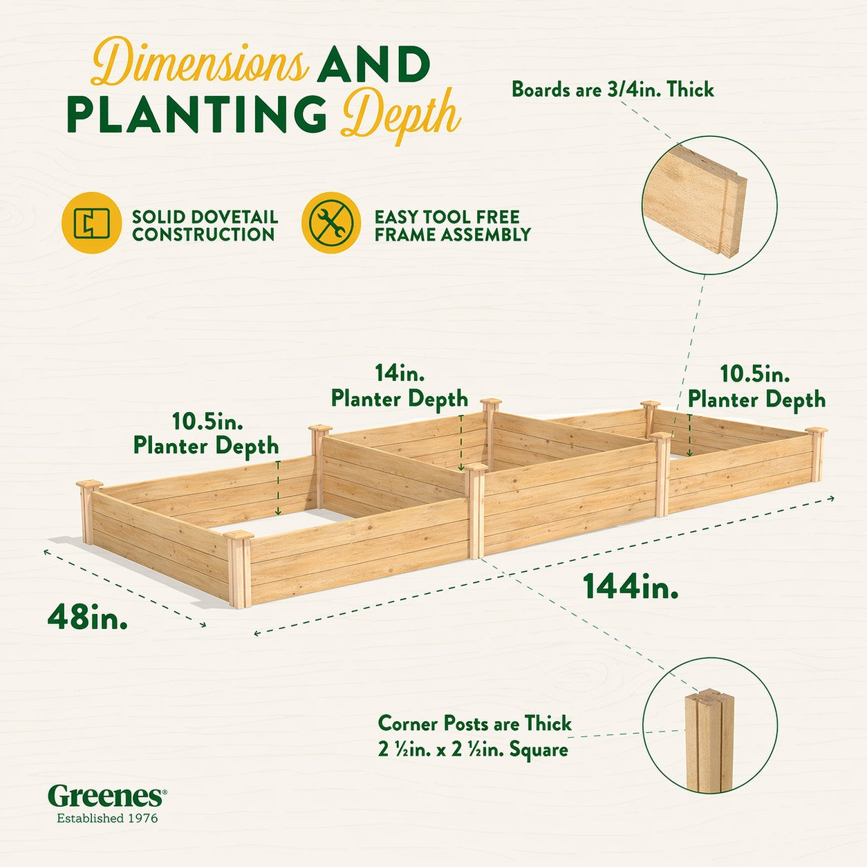 greenes-fence-premium-cedar-raised-garden-bed-tall-tiers-4-ft-x-12-ft-3-4-in-thi image 7