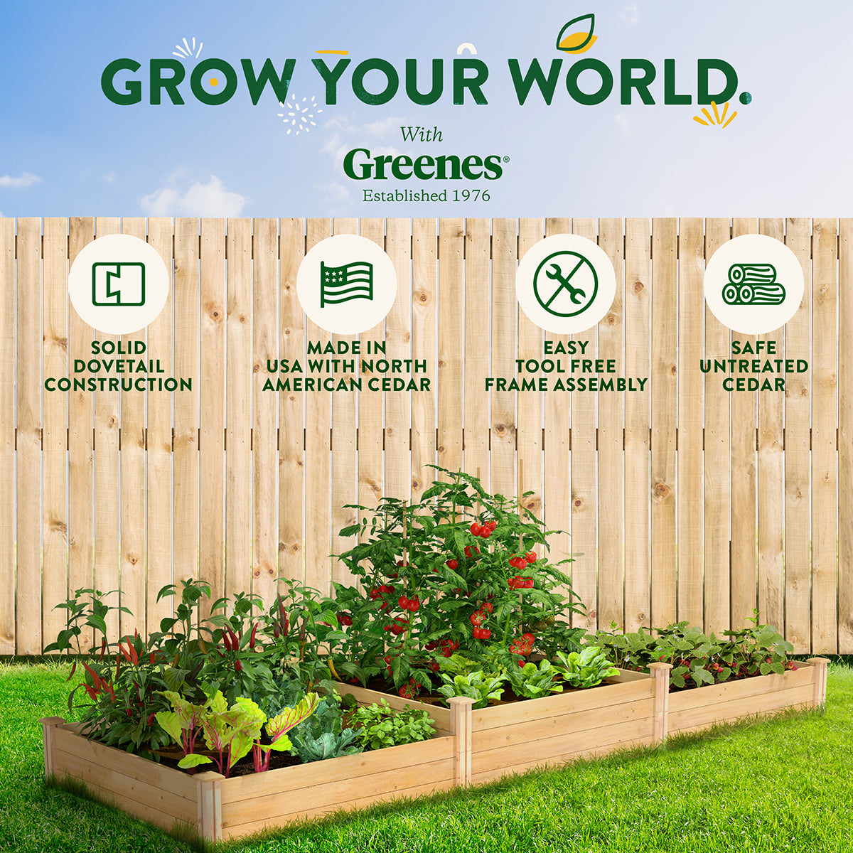 greenes-fence-premium-cedar-raised-garden-bed-tall-tiers-4-ft-x-12-ft-3-4-in-thi image 8