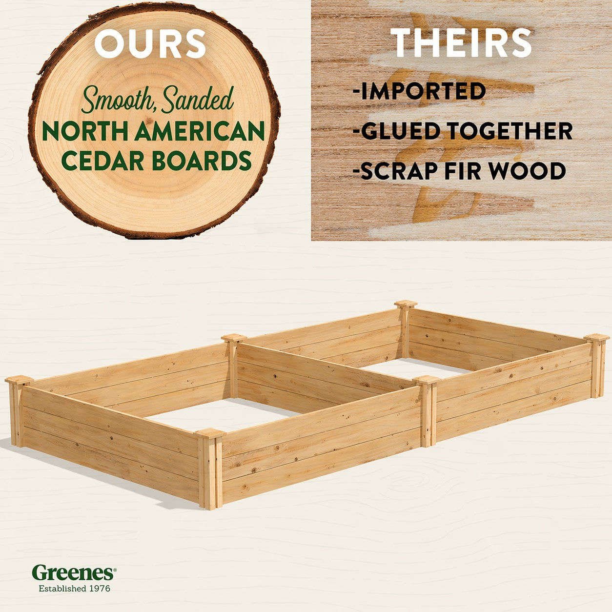 greenes-fence-premium-cedar-raised-garden-bed-4-ft-x-8-ft-x-10-5-in-3-4-in-thick image 2