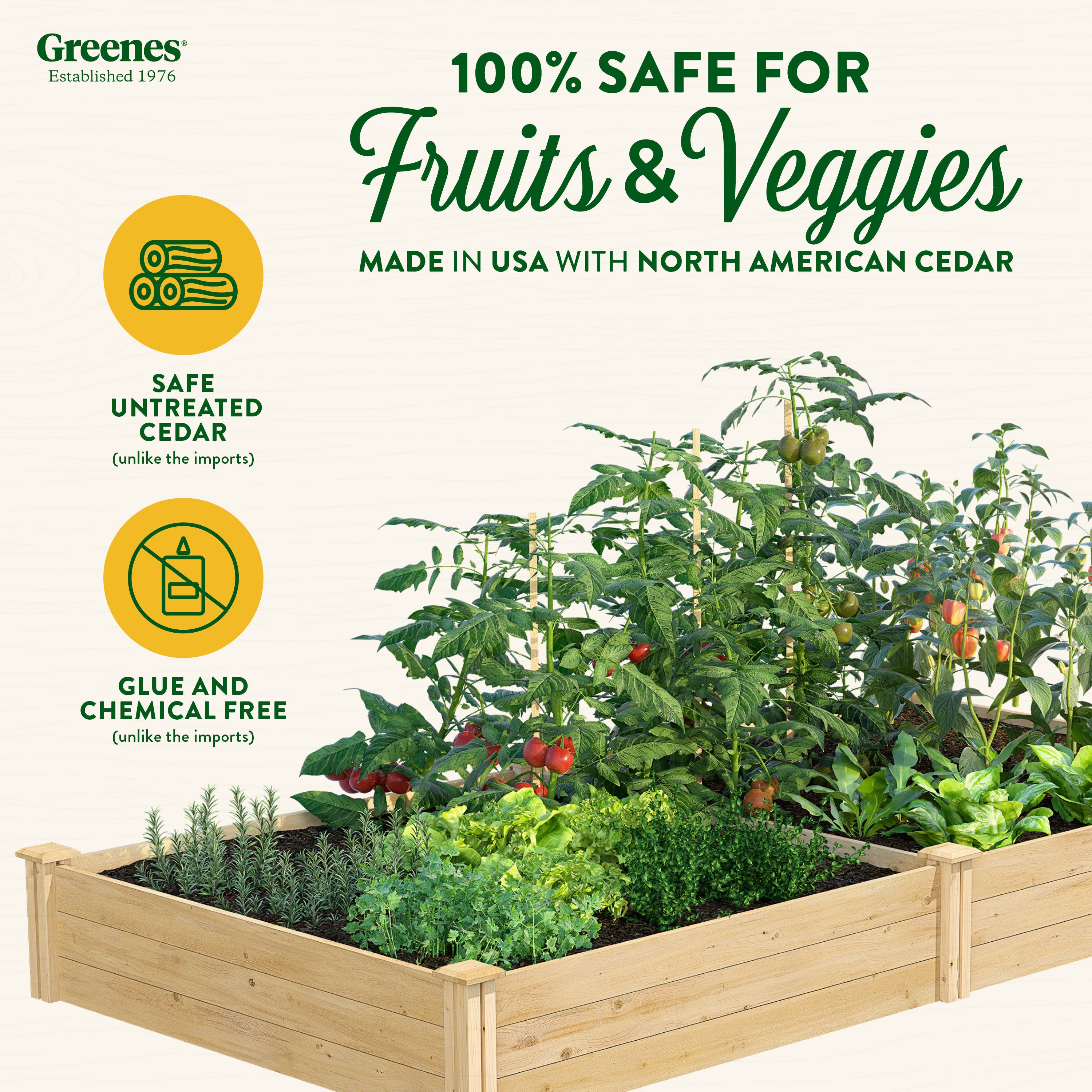 greenes-fence-classic-cedar-raised-garden-bed-4-ft-x-8-ft-x-10-in-1-2-in-thick-r image 2