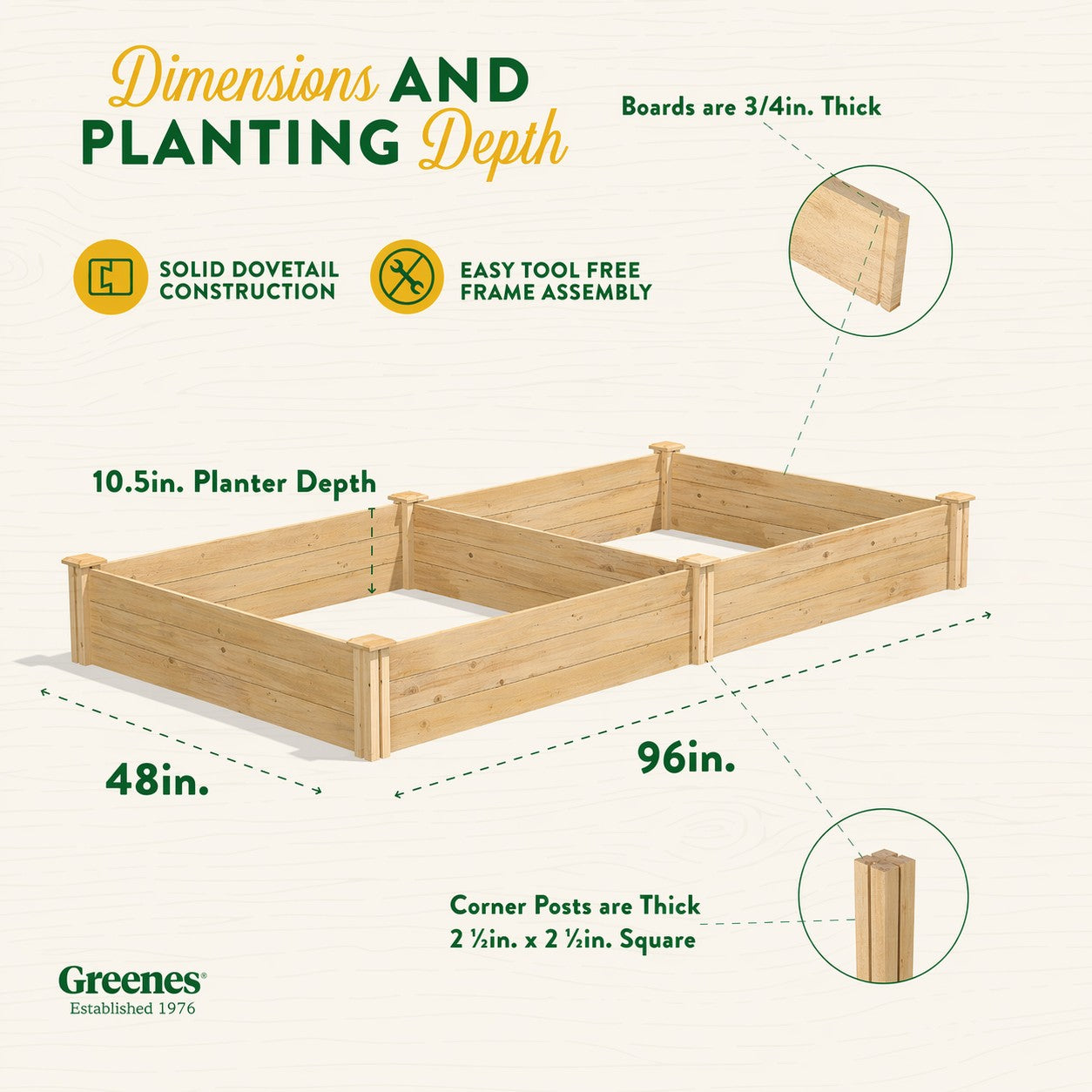 greenes-fence-premium-cedar-raised-garden-bed-4-ft-x-8-ft-x-10-5-in-3-4-in-thick image 7