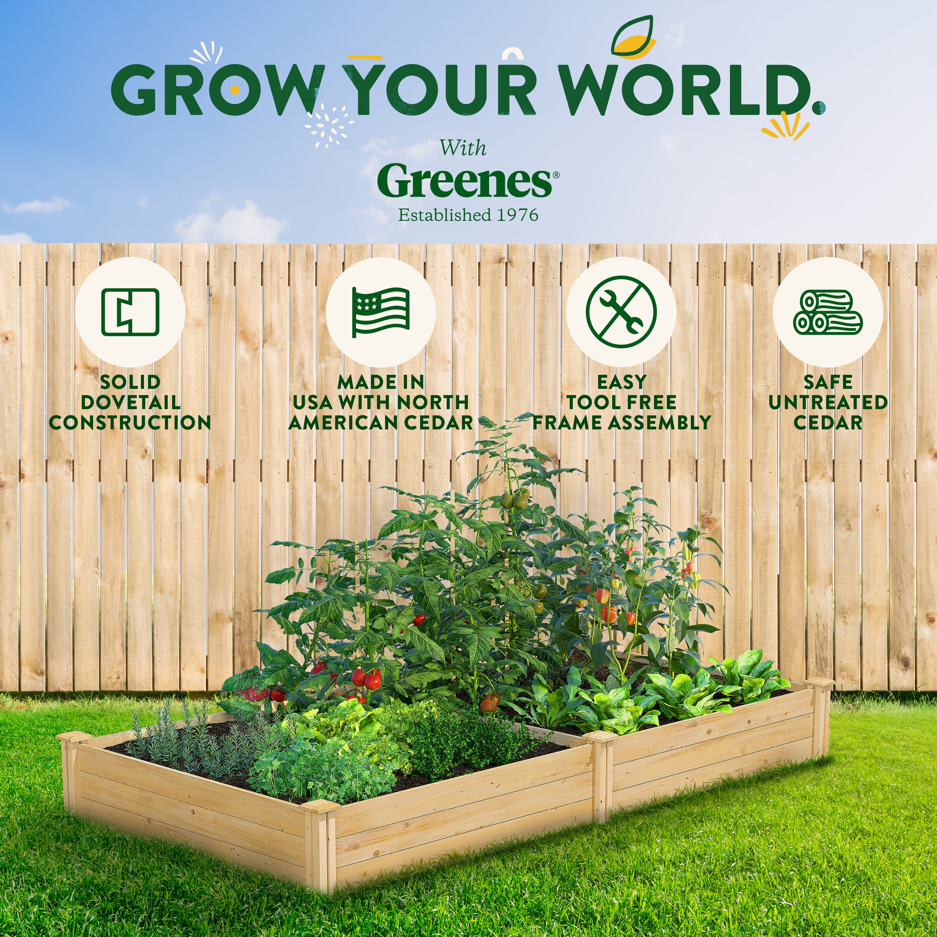 greenes-fence-classic-cedar-raised-garden-bed-4-ft-x-8-ft-x-10-in-1-2-in-thick-r image 5