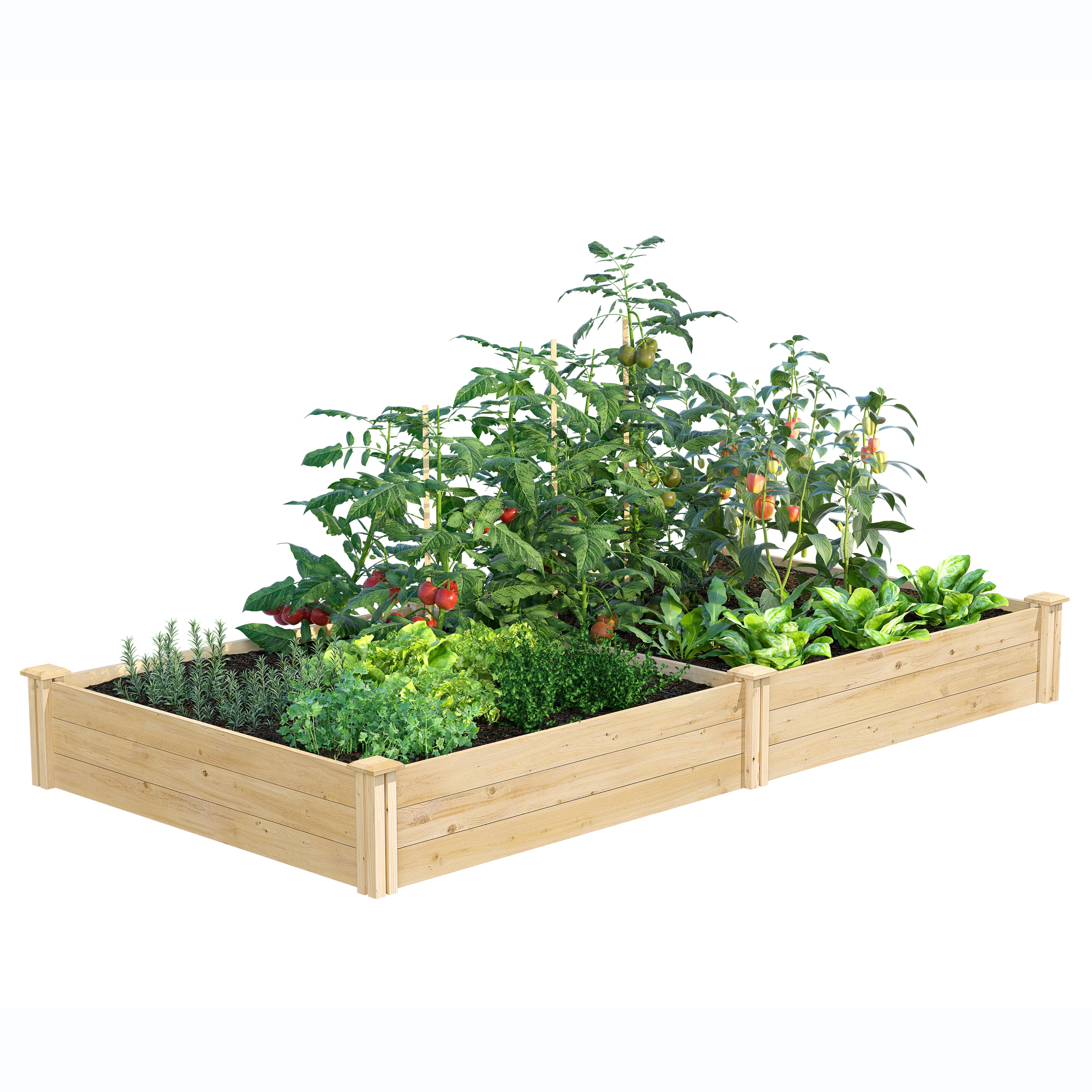 greenes-fence-classic-cedar-raised-garden-bed-4-ft-x-8-ft-x-10-in-1-2-in-thick-r image 1