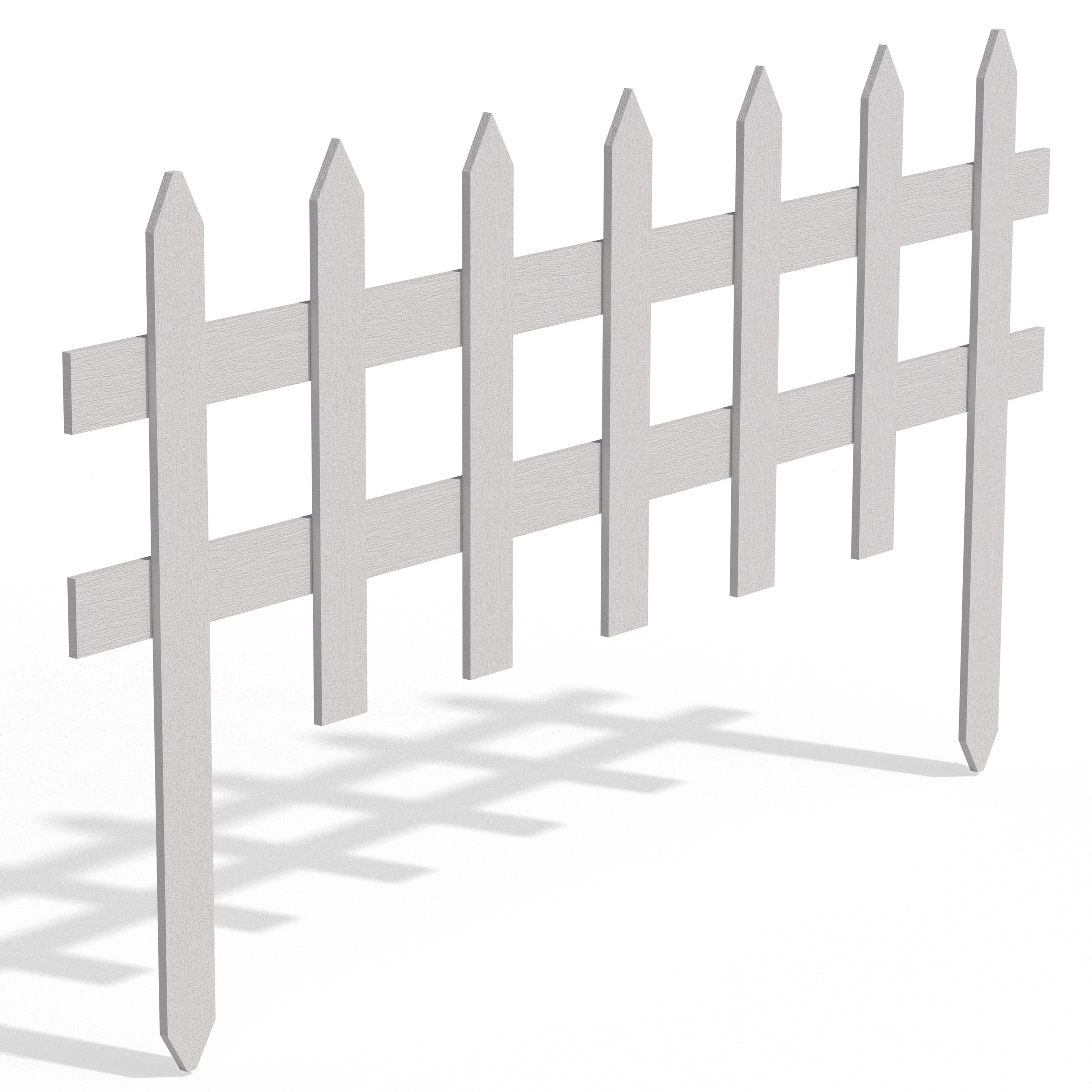 greenes-fence-white-wooden-garden-picket-fence-panel-36-in-x-18-in image 1