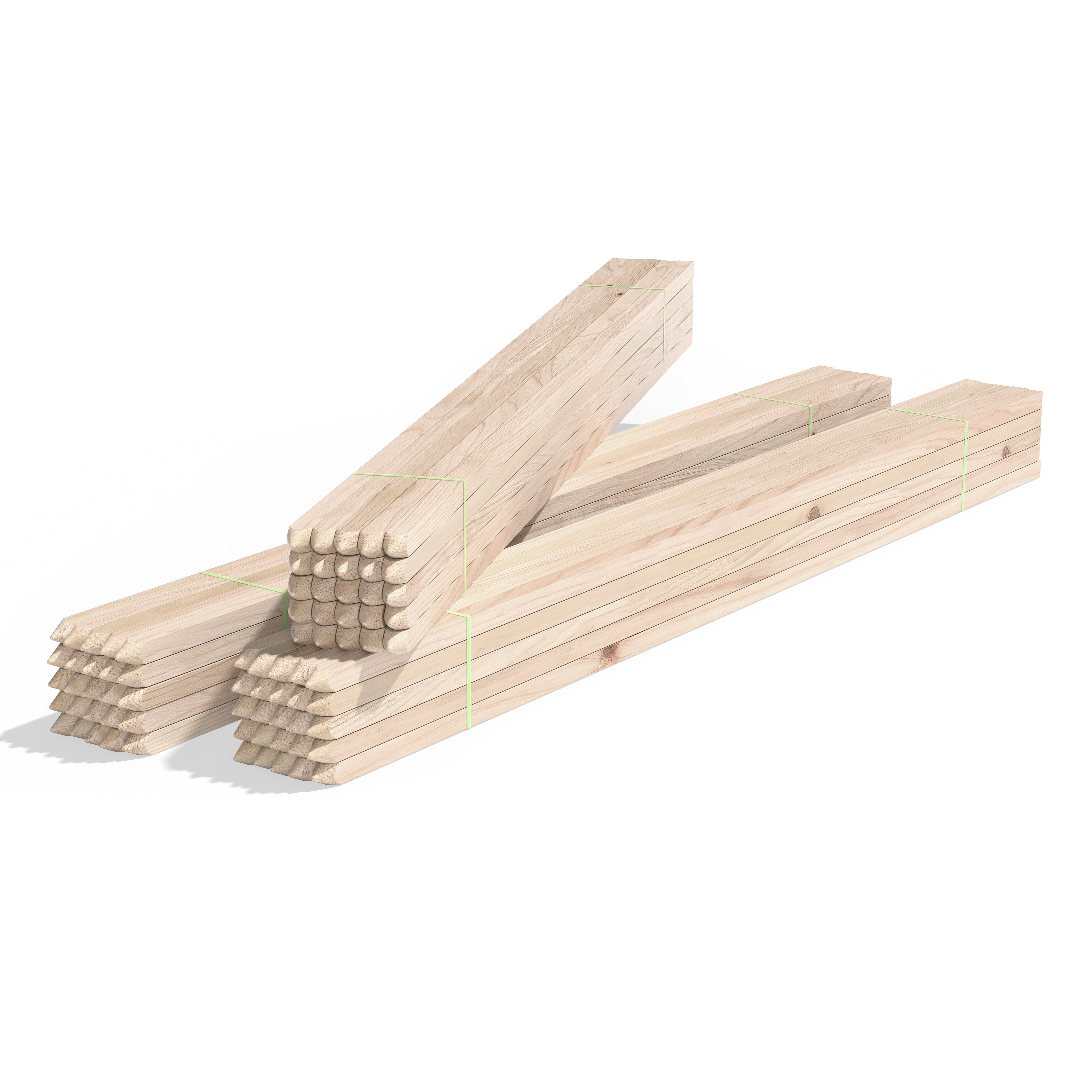 greenes-fence-rc83n-3-ft-wooden-garden-stake-3-4-in-x-3-4-in-untreated-pointed-e image 3