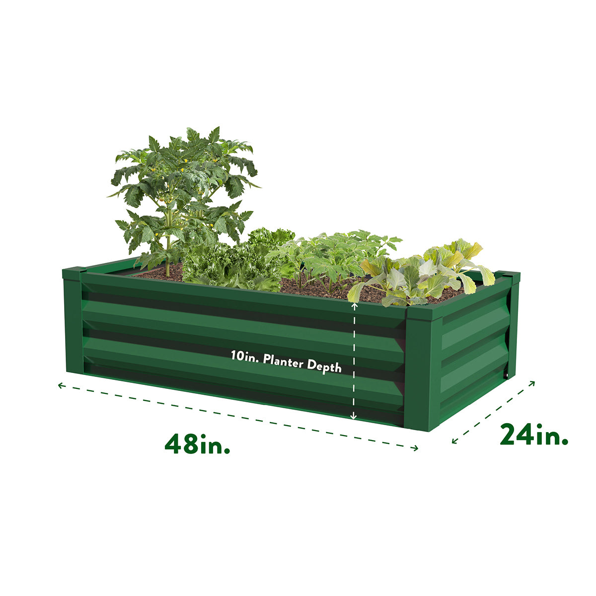 greenes-fence-repackaged-powder-coated-metal-raised-garden-bed-48-in-x-24-in-x-1 image 8