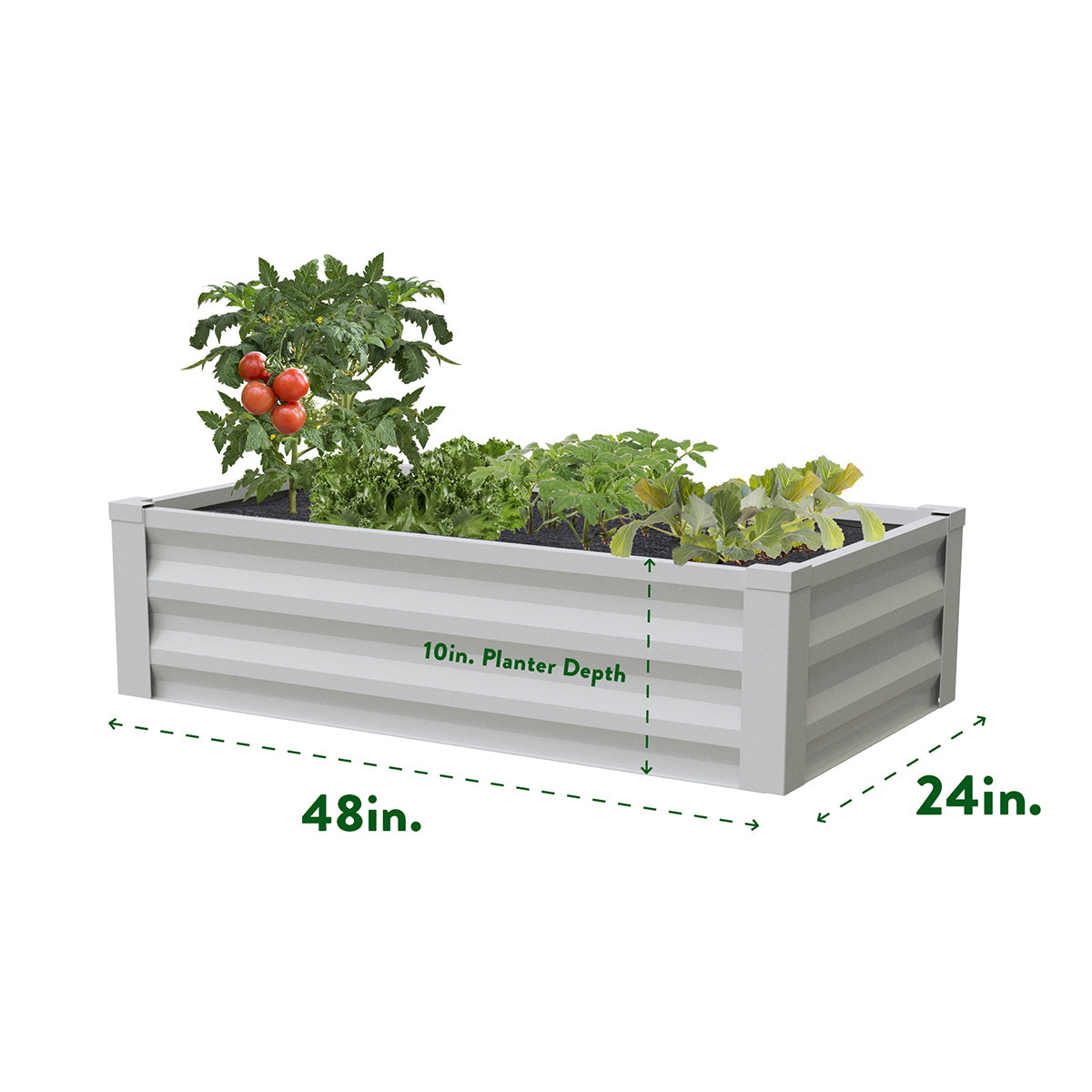 greenes-fence-repackaged-powder-coated-metal-raised-garden-bed-48-in-x-24-in-x-1 image 6