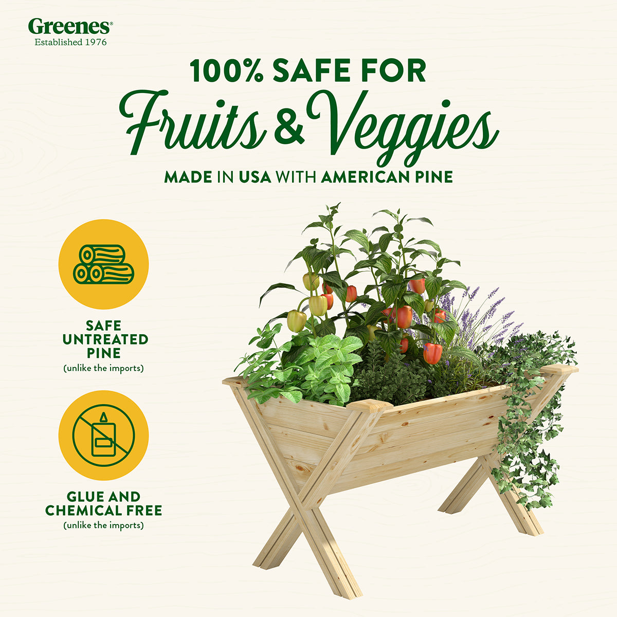 greenes-fence-natural-wood-trough-elevated-garden-raised-bed-with-legs-34-x-23-5 image 3