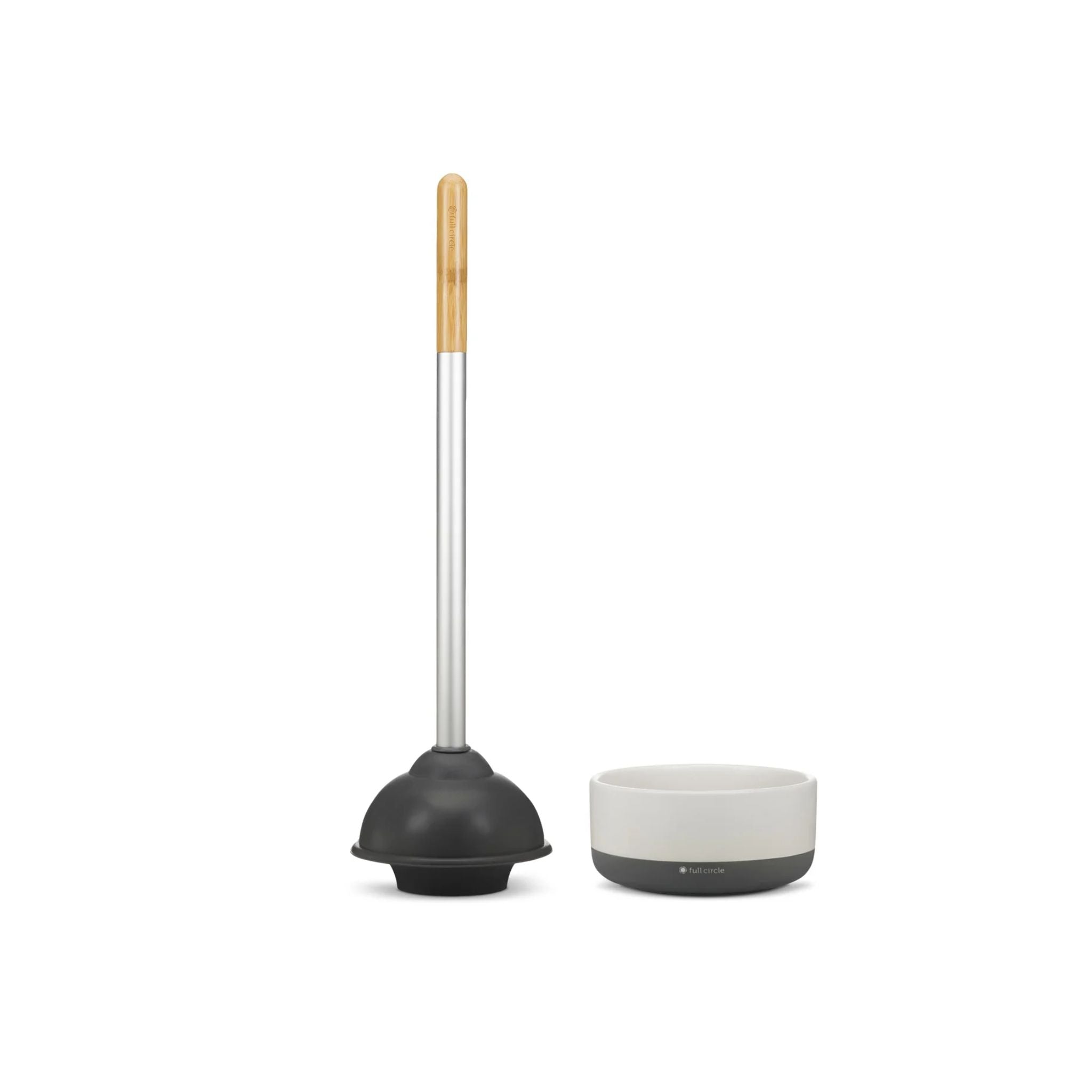 full-circle-quick-drying-toilet-plunger-royal-plunge-with-ceramic-base-and-dry-e image 1