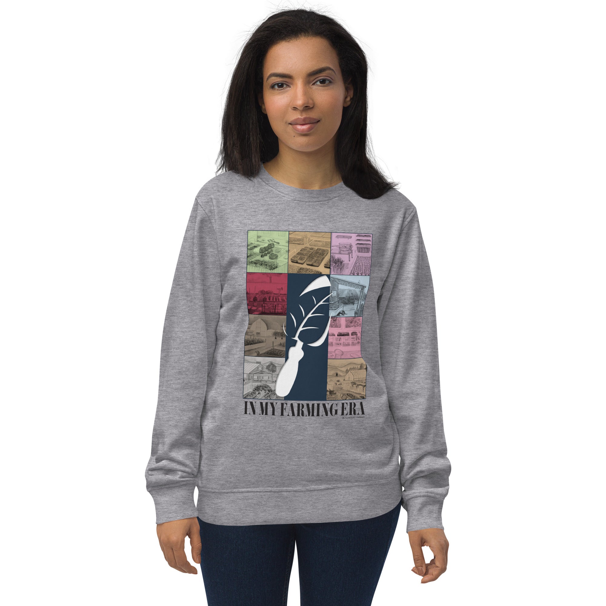 bootstrap-farmer-farming-era-unisex-organic-sweatshirt image 1