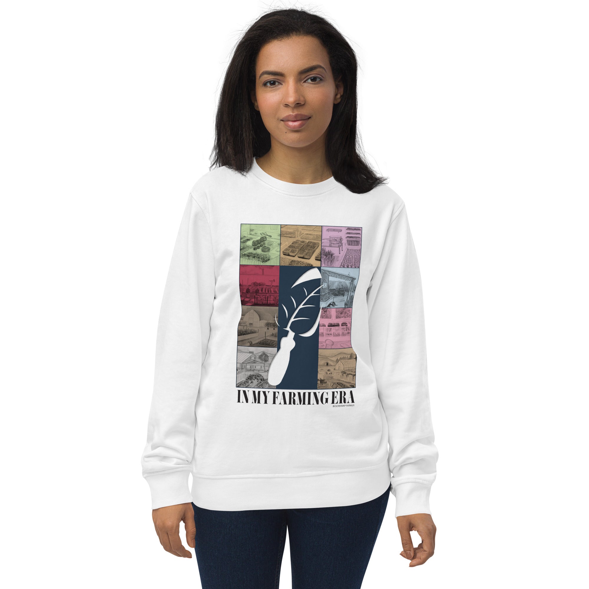 bootstrap-farmer-farming-era-unisex-organic-sweatshirt image 5