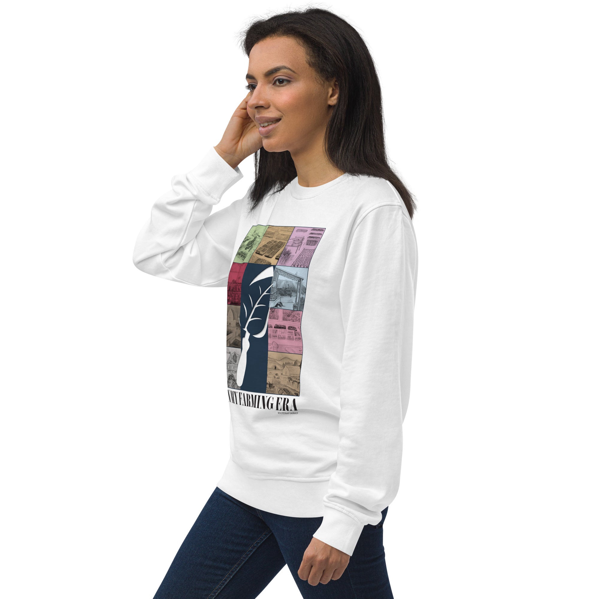 bootstrap-farmer-farming-era-unisex-organic-sweatshirt image 7