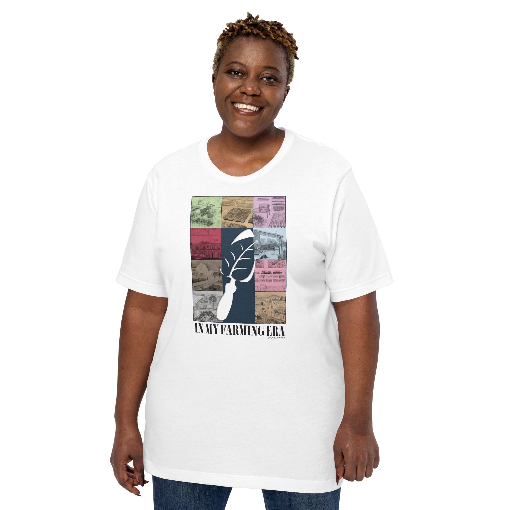 bootstrap-farmer-farming-era-unisex-cotton-t-shirt image 3